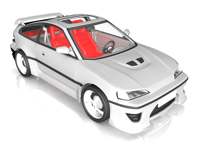 Concept race car 3d rendering