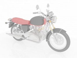 Red and black motorcycle 3d model preview