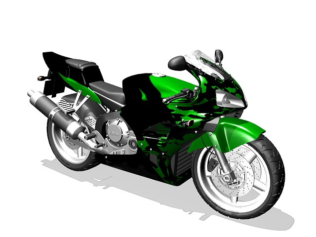Honda sport motorcycle 3d rendering