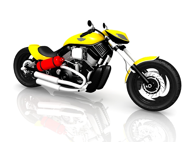 Harley-Davidson rocker 3d rendering