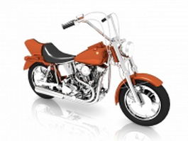 Power cruiser motorcycle 3d model preview
