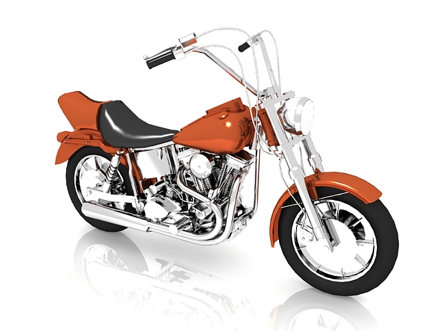 Power cruiser motorcycle 3d rendering