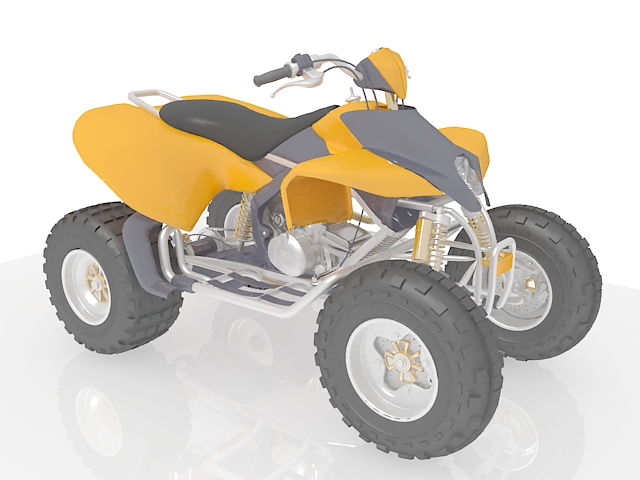 Racing ATV vehicle 3d rendering