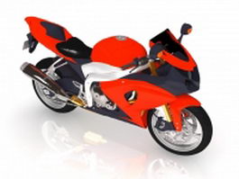 Dual-sport motorcycle 3d model preview