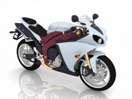 Sport bike 3d model preview