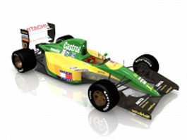Ford F1 sports racing car 3d model preview