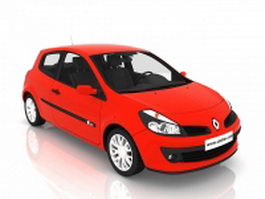 Renault Clio supermini car 3d preview