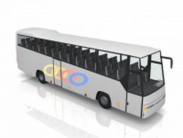 Long-distance intercity bus 3d model preview