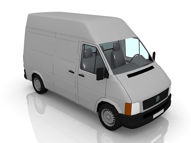 Mini Van 3d rendering