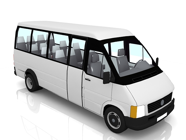 Airport Minibus 3d rendering