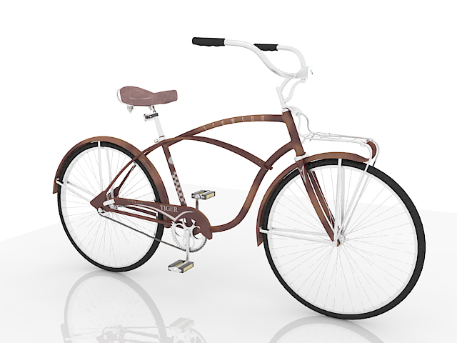 Vintage Schwinn bike 3d rendering