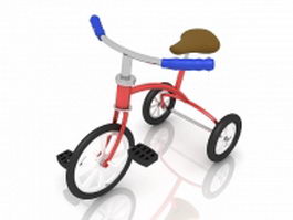 Tricycle bike for kids 3d model preview