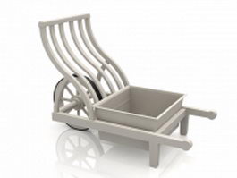 Medieval farm garden cart 3d preview