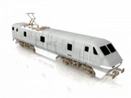 Intercity train 3d model preview