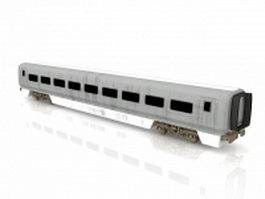 Passenger train car 3d model preview