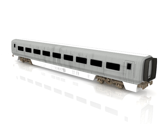 Passenger train car 3d rendering