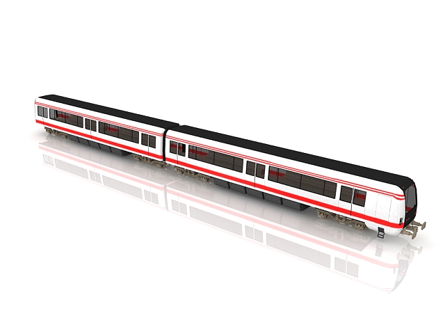 Light rail train 3d rendering