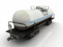 Oil tank car 3d model preview