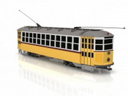 Electric trolley car 3d preview