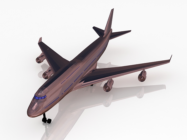 Wide-body airliner 3d rendering