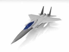 Modern fighter plane 3d model preview