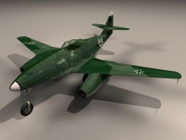 Me 262 Schwalbe fighter aircraft 3d model preview