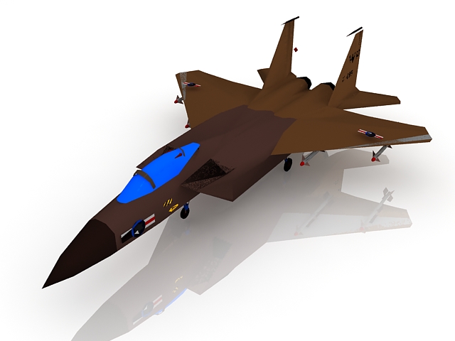 Us Air Force fighter jet 3d rendering
