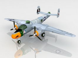 North American B-25 Mitchell medium bomber 3d model preview