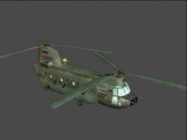 CH-47 Chinook transport helicopter 3d model preview