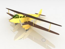 Dragon rapide aircraft 3d model preview