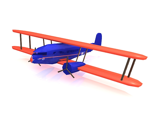 Curtiss Condor airplane 3d rendering