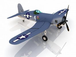 American F4U Corsair fighter 3d preview