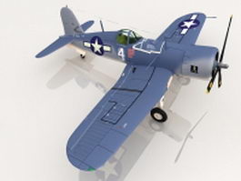 U.S. Navy F4U Corsair fighter aircraft 3d preview