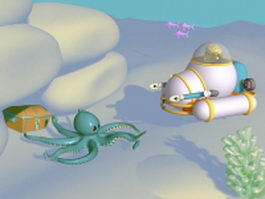 Underwater discovery 3d model preview