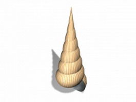 Conch shell 3d model preview