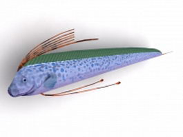 Silver scabbardfish 3d model preview