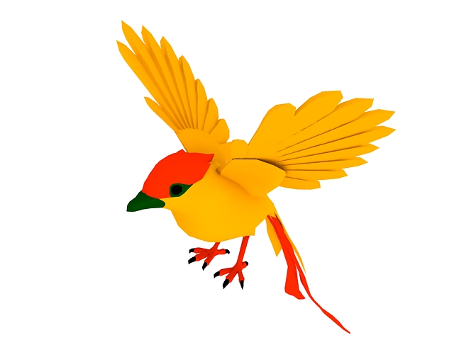 Colibri bird 3d rendering