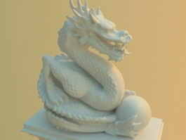 Chinese dragon statue 3d model preview