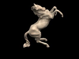Small horse statue 3d preview