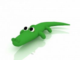 Cartoon crocodile 3d model preview