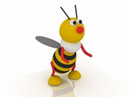 Cartoon bee 3d model preview