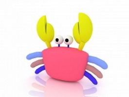 Cartoon crab 3d model preview