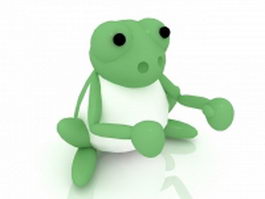 Cartoon frog 3d model preview
