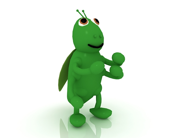 Cartoon beetle bug 3d rendering