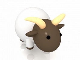 Cartoon sheep 3d model preview