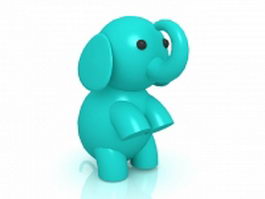 Cartoon elephant 3d model preview