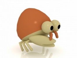 Cartoon Hermit Crab 3d Model 3ds Max Files Free Download - CadNav