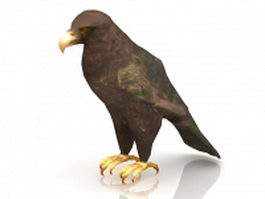 Golden eagle bird 3d model preview