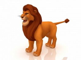 Adult Simba 3d model preview