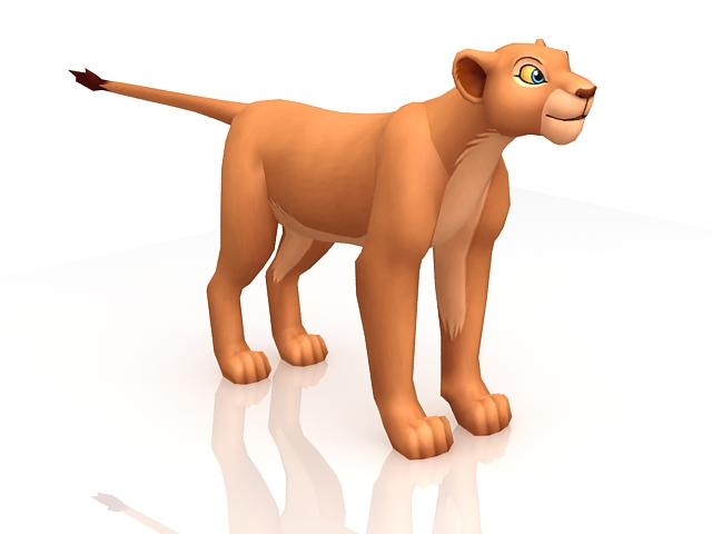 Adult Nala in Lion King 3d rendering
